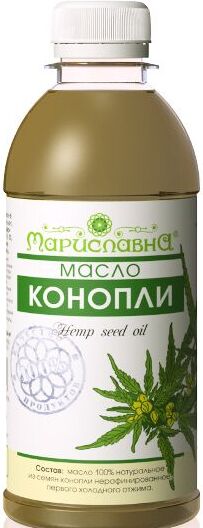 Конопли масло 100% натуральное, нераф., пищевое