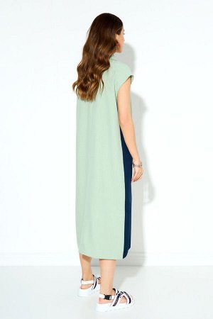 Платье TEZA 3933 травяной+синий