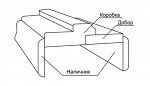 Коробка  экошпон элемент 1шт. Бьянко, Капучино, Венге , Нордик