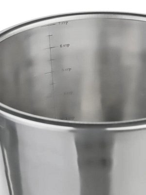 Ведро 7,0л с крышкой нержавеющая сталь