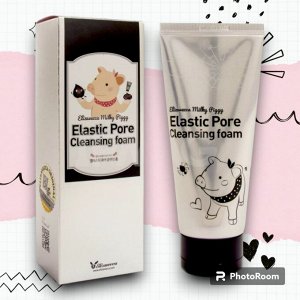 Elizavecca Пенка-маска для умывания ЧЕРНАЯ Milky Piggy Elastic Pore Cleansing Foam, 120 мл