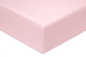 Простыня "Моноспейс" 160*200*23(борт), на резинке, светло-розовая, ткань сатин