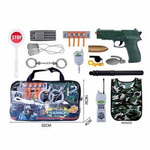 2020-198 набор игровой военного оружия с жилетом, в сумке 40411