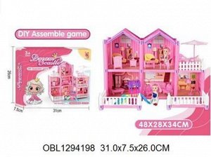 55-2 набор игровой дом+мебель+куклы, в коробке 1294198