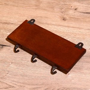 Вешалка настенная «Птички», дерево, 5.5x29x16.5 см, 3 крючка, МИКС