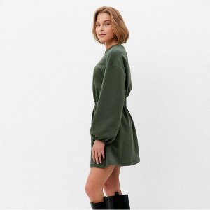 Платье с кулиской женское MINAKU: Casual Collection, хаки