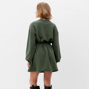 Платье с кулиской женское MINAKU: Casual Collection, хаки