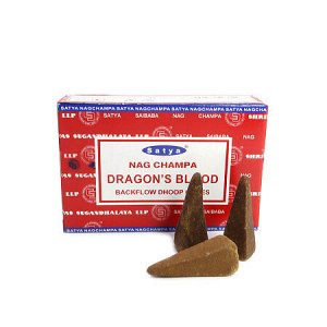 Сандаловый дом Благовония Satya Back Flow Cones Dragon Blood стелющийся дым конусы уп-12шт по 10 конусов