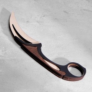 Сувенир деревянный "Нож Керамбит. Средневековье", коричневый