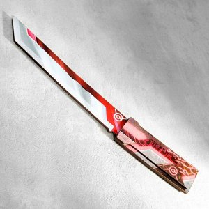 Сувенир деревянный "Нож Танто", в ножнах, красное