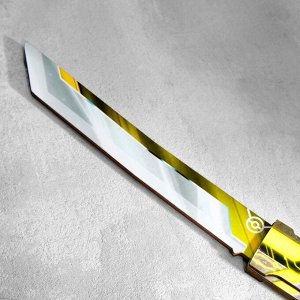 Сувенир деревянный "Нож Танто", в ножнах, желтый