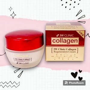 3W CLINIC Крем для лица Collagen Regeneration Cream, 60 гр