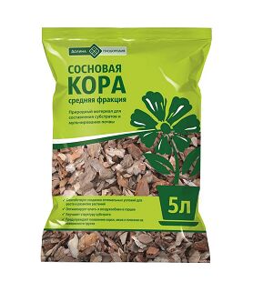 Кора сосновая 5лит Долина Плодородия