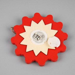 Ёлочная игрушка «Снежинка со снеговиком», 10х10 см, 1 LED, от батареек, свечение тёплое белое
