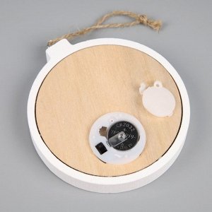 Ёлочная игрушка «Снеговики в лесу», 10.5х1.5x11 см, 5 LED, от батареек, свечение тёплое белое