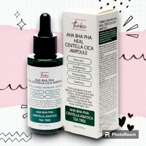 Thinkco. Сыворотка с AHA, BHA, PHA кислотами и центеллой азиатской для проблемной кожи, AHA BHA 60мл