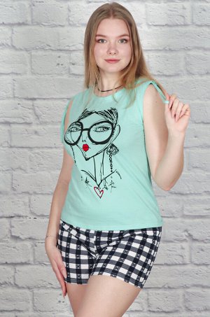 Пижама "Стася", шорты (цвета в ассортименте)