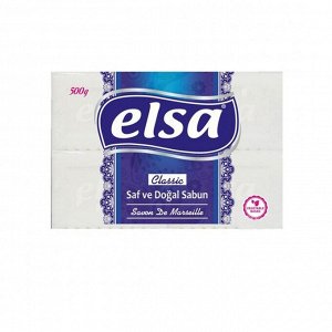 Мыло хозяйственное "ELSA" (4х125гр) 500 гр БЕЛОЕ