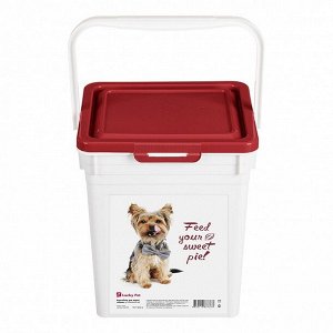 Контейнер для корма для животных  8,0л [LUCKY PET] собаки БОРДОВЫЙ