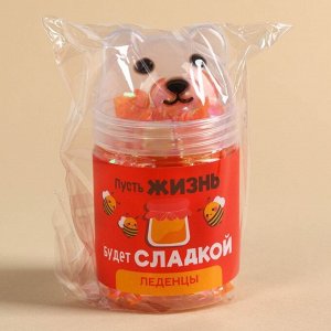 Леденцы в банке - мишка «Пусть жизнь будет сладкой», 50 г.