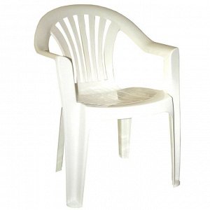 Кресло садовое, пластик, молочный, ЭФЕС, 740 х 540 х 520 мм