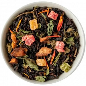 Чёрный чай айва с персиком 100 гр