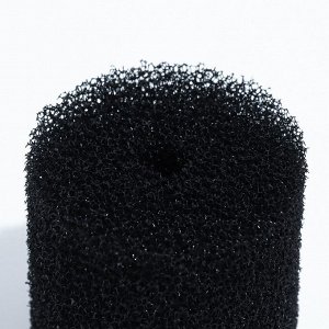 Губка круглая № 3, среднепористая 30 PPI, 8 х 8 х 10 см, черная
