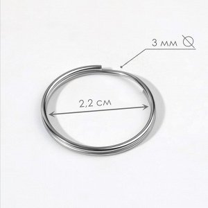 Кольца для брелока, d=25 мм, толщина 2 мм, 10 шт., цвет серебряный