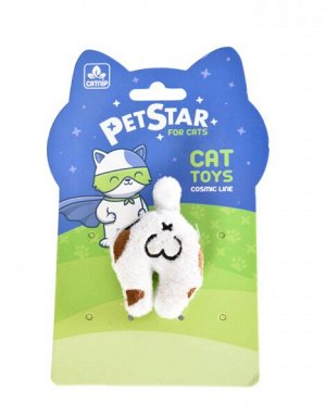 PET STAR Попка кота с кошачьей мятой, плюш 5*8см