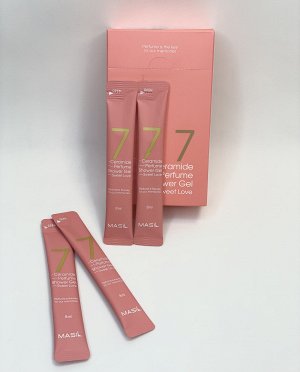 Masil 7 Ceramide Perfume Shower Gel Sweet Love Парфюмированный гель для душа с тонким ароматом ириса 8 мл*1 шт