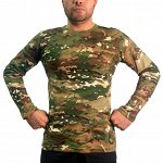 Мужская футболка с длинным рукавом в камуфляже Multicam - отменное качество, популярный вид камуфляжа