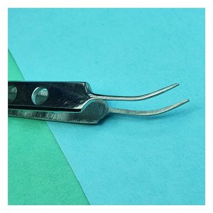 Пинцет для наращивания ресниц игла P.I.T. изогнутый с отверстиями 9,0 см