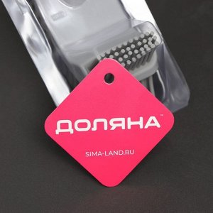 Ёршик для унитаза Доляна, силиконовый, 10x5x58 см, серый