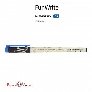 Ручка шариковая FreshWrite FunWrite "Музыка. Синяя гитара", узел 0.5 мм, синие пигментные чернила, корпус Soft Touch