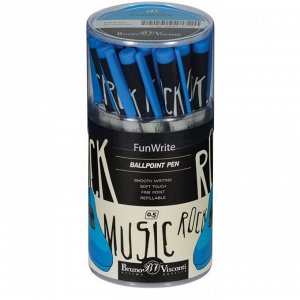 Ручка шариковая FreshWrite FunWrite "Музыка. Синяя гитара", узел 0.5 мм, синие пигментные чернила, корпус Soft Touch