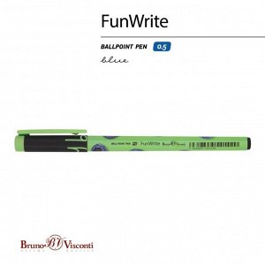 Ручка шариковая FreshWrite FunWrite "Ягоды. Голубика", узел 0.5 мм, синие пигментные чернила, корпус Soft Touch