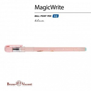 Ручка шариковая BrunoVisconti MagicWrite "Олененок на пеньке", узел 0.5 мм, синие чернила, матовый корпус Soft Touch