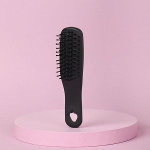 Расчёска-мини массажная, 3,5 × 13,2 см, цвет чёрный