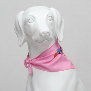Платок для животных "С днём рождения", 15 х 12 х 1 см, розовый