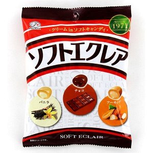 Конфеты FUJIYA мягкая 3 вкуса (ваниль, шоколад, матча) 104 гр