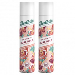 Батист Сухой шампунь для волос Rose Gold с ароматом розы, 2 х 200 мл (Batiste, Fragrance)