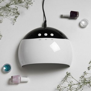 Лампа для маникюра Luazon LUF-18, UV/LED, 8 диодов, 24 Вт, таймер, USB, белая