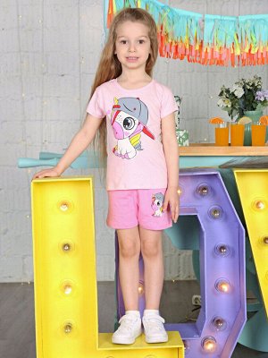 Baby Style Комплект футболка и шорты для девочек арт. МД 005-59