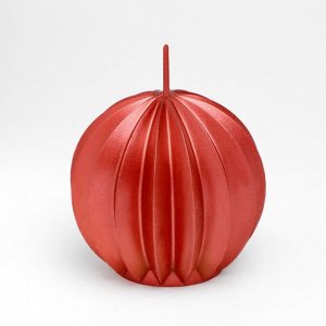 Свеча фигурная «Шар гранёный», 6.5x6.5 см, красный, в коробке