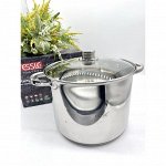 Кастрюля из нержавеющей стали с крышкой FESSLE диаметр 28 см (12,6 л)