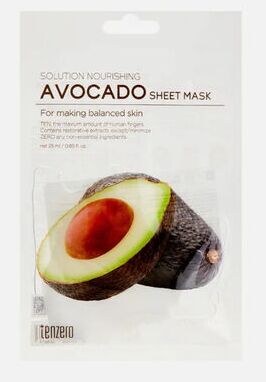 Тканевая маска с экстрактом авокадо Tenzero Solution Nourishing Avocado Sheet Mask