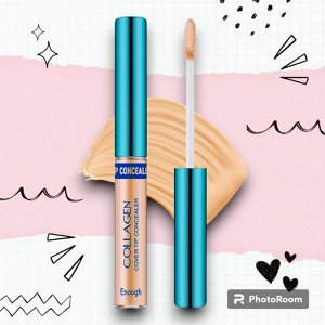 [Enough] Увлажняющий консилер с коллагеном,COLLAGEN COVER TIP CONCEALER, тон 02, 5 мл