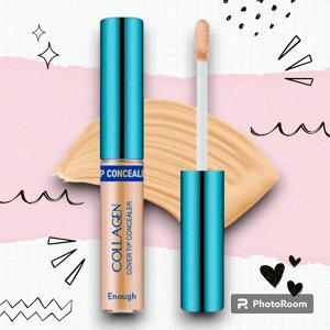 [Enough] Увлажняющий консилер с коллагеном,COLLAGEN COVER TIP CONCEALER, тон 01, 5 мл