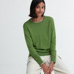 UNIQLO - тонкий свитер из мериноса Extra Fine - 54 GREEN