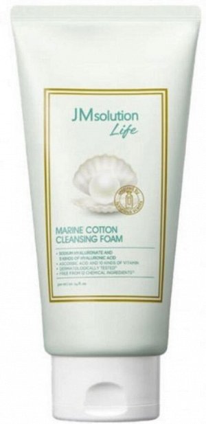 JMSolution Пенка для умывания с морским хлопком Life Foam Cleansing Marine Cotton, 300 мл